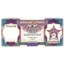 P28c Ghana - 500 Cedis Year 1991